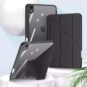 Puzdro Dux Ducis Magi pre inteligentný kryt iPad mini 2021 so stojanom a úložiskom pre Apple Pencil black