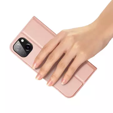 Puzdro Dux Ducis Skin Pro iPhone 15 Plus s chlopňou a peňaženkou - ružové