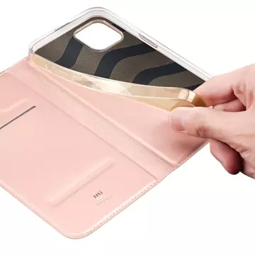 Puzdro Dux Ducis Skin Pro iPhone 15 Plus s chlopňou a peňaženkou - ružové