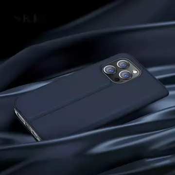 Puzdro Dux Ducis Skin Pro iPhone 15 Pro s chlopňou a peňaženkou - modré