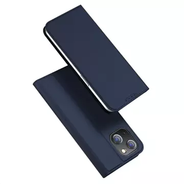 Puzdro Dux Ducis Skin Pro iPhone 15 s chlopňou a peňaženkou - modré