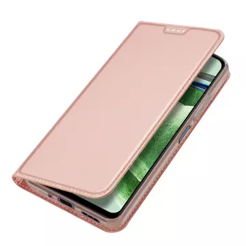 Puzdro Dux Ducis Skin Pro pre Xiaomi Redmi Note 12 5G / Poco X5 5G Cover Flip Card Wallet Stand Pink