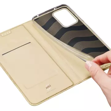 Puzdro Dux Ducis Skin Pro pre Xiaomi Redmi Note 12 Pro / Poco X5 Pro 5G Cover Flip Card Wallet Stand Gold