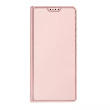 Puzdro Dux Ducis Skin Pro s chlopňou a slotom na kartu pre Xiaomi Redmi Note 13 5G - ružové