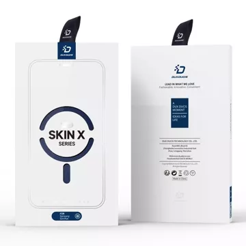 Puzdro Dux Ducis Skin X Pro pre Samsung S24 s magnetickým krúžkom a chlopňou - modré