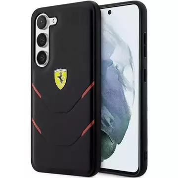 Puzdro Ferrari pre Samsung Galaxy S23 HardCase Hot Stamp Lines čierne