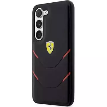 Puzdro Ferrari pre Samsung Galaxy S23 HardCase Hot Stamp Lines čierne