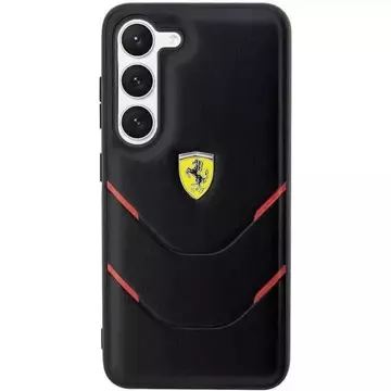 Puzdro Ferrari pre Samsung Galaxy S23 HardCase Hot Stamp Lines čierne