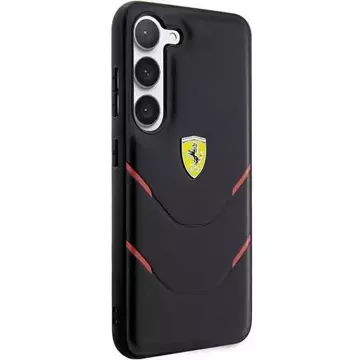 Puzdro Ferrari pre Samsung Galaxy S23 HardCase Hot Stamp Lines čierne