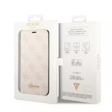 Puzdro Guess GUBKP14MHG4SHP pre Apple iPhone 14 Plus 6,7" ružová/ružová kniha 4G Vintage Gold Logo