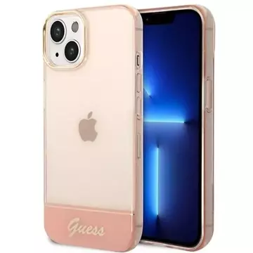 Puzdro Guess GUHCP14MHGCOP pre Apple iPhone 14 Plus 6,7" ružové/ružové pevné puzdro Priesvitné