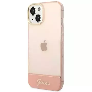 Puzdro Guess GUHCP14MHGCOP pre Apple iPhone 14 Plus 6,7" ružové/ružové pevné puzdro Priesvitné