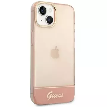 Puzdro Guess GUHCP14MHGCOP pre Apple iPhone 14 Plus 6,7" ružové/ružové pevné puzdro Priesvitné