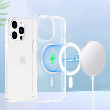 Puzdro MagSafe Ultra Slim Mag Alogy Qi Case pre Apple iPhone 13 Pro Max Transparent