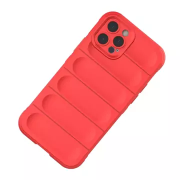 Puzdro Magic Shield Case pre iPhone 12 Pro s elastickým pancierovým rukávom bordovej farby