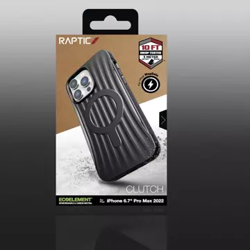 Puzdro Raptic Clutch Built Case na iPhone 14 Pro Max so zadným krytom MagSafe čierne