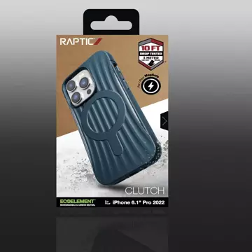 Puzdro Raptic Clutch Built Case na iPhone 14 Pro so zadným krytom MagSafe modré