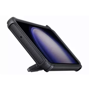 Puzdro Samsung Rugged Gadget pre Samsung Galaxy S23 Plus stojan na pancierový kryt krúžok sivý