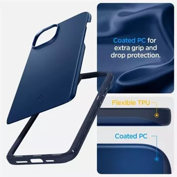 Puzdro Spigen Thin Fit pre iPhone 15 Plus - modré