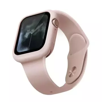 Puzdro UNIQ Lino Apple Watch Series 4/5/6 / SE 44 mm. ružová / červenať ružová