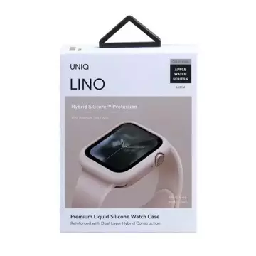 Puzdro UNIQ Lino Apple Watch Series 4/5/6 / SE 44 mm. ružová / červenať ružová