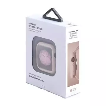 Puzdro UNIQ Lino Apple Watch Series 4/5/6 / SE 44 mm. ružová / červenať ružová