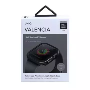 Puzdro UNIQ pre hodinky Valencia Apple Watch Series 4/5/6 / SE 44 mm. sivá / bronzovo šedá