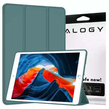 Puzdro na Apple iPad 10.2 9 Gen 8/7 2021/2020/2019 Smart Pencil Case Alogy TPU Kryt na tablet Zelený