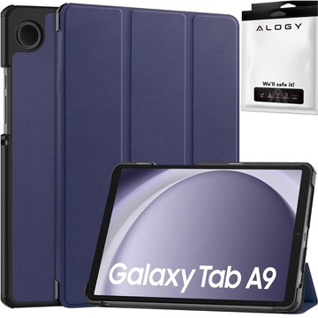 Puzdro na Samsung Galaxy Tab A9 2023 8,7" X110 / X115 Kryt na tablet Puzdro Alogy Book Cover Navy Blue Glass