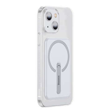 Puzdro na iPhone 13 pre MagSafe Baseus Crystal Magnetic so stojanom.Transparentné