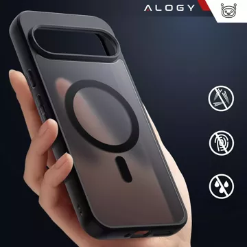 Puzdro na iPhone 14 Pro Mag Safe Matt Case Cover matné Alogy Ring obrnené puzdro na telefón čierne