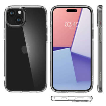 Puzdro na iPhone 15 Plus Spigen Ultra Hybrid Case, priehľadný zadný kryt, krištáľovo čisté sklo