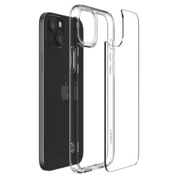 Puzdro na iPhone 15 Plus Spigen Ultra Hybrid Case, priehľadný zadný kryt, krištáľovo čisté sklo