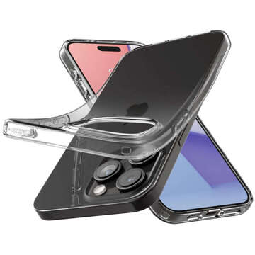 Puzdro na iPhone 15 Pro Spigen Liquid Crystal Case, ochranné puzdro na telefón Crystal Clear Glass