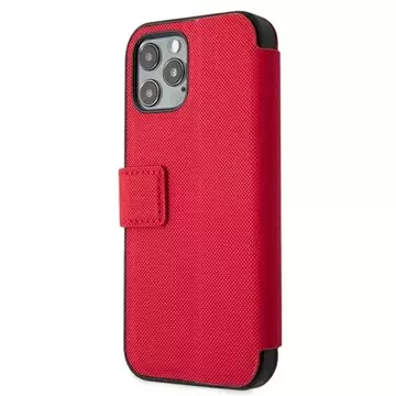 Puzdro na knižkový telefón US Polo Embroidery Collection iPhone 12 Pro Max 6,7" red/ed