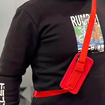 Púzdro na lano gélové puzdro s retiazkou na lano taška lanyard iPhone 12 svetlomodrá