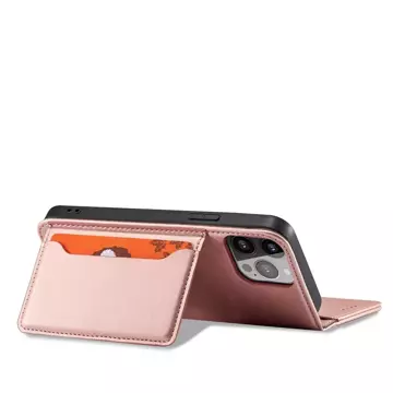 Puzdro na magnetickú kartu pre iPhone 13 Pro Pouch Card Wallet Holder Card Holder Pink