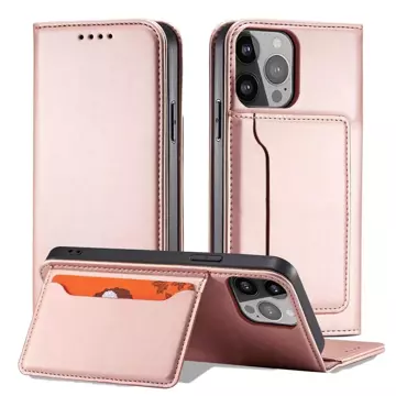 Puzdro na magnetickú kartu pre iPhone 13 Pro Pouch Card Wallet Holder Card Holder Pink