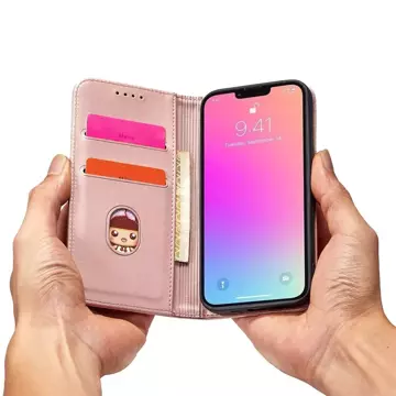 Puzdro na magnetickú kartu pre iPhone 13 Pro Pouch Card Wallet Holder Card Holder Pink