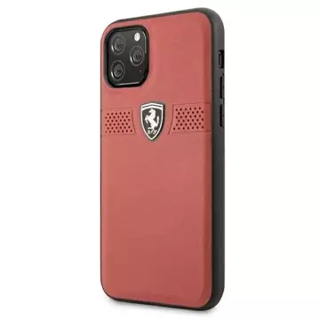 Puzdro na telefón Ferrari iPhone 11 Pro 5,8" červené/červené pevné puzdro Off Track Leather