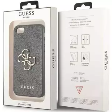 Puzdro na telefón Guess pre iPhone 7/8/SE 2020 / SE 2022 šedo/sivé pevné puzdro 4G Big Metal Logo