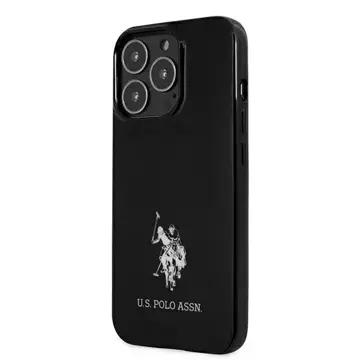 Puzdro na telefón US Polo Horses Logo iPhone 13 Pro Max 6,7". čierna/čierna