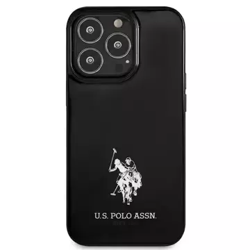 Puzdro na telefón US Polo Horses Logo iPhone 13 Pro Max 6,7". čierna/čierna