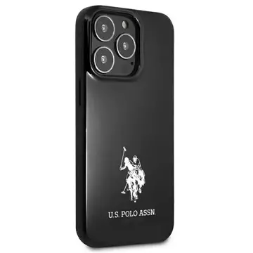 Puzdro na telefón US Polo Horses Logo iPhone 13 Pro Max 6,7". čierna/čierna