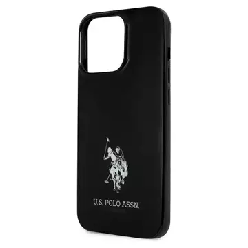 Puzdro na telefón US Polo Horses Logo iPhone 13 Pro Max 6,7". čierna/čierna