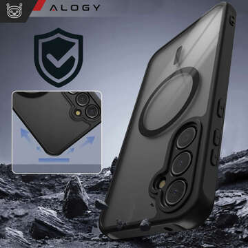 Puzdro pre Samsung Galaxy S23 FE Mag Safe Case MagMat Phone Back Cover Matte Black Glass