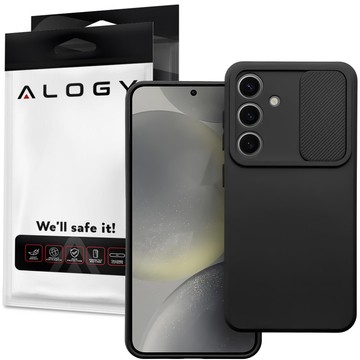 Puzdro pre Samsung Galaxy S24 Armored Cousing Ochrana krytu kamery kryt sklíčka Camshield Case Alogy Black