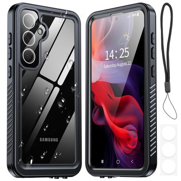 Puzdro pre Samsung Galaxy S24 Armored Cover Hydrogel Screen Film Case 360 ​​​​Defense Pro Alogy Black