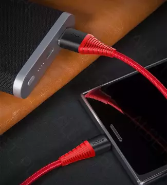 ROCK SPACE Zosilnený USB C kábel 3A 1m Červený