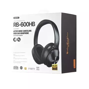 Remax bezdrôtové Bluetooth 5.0 slúchadlá ANC (Active Noise Canceling) EDR s mikrofónom biele (RB-600HB)